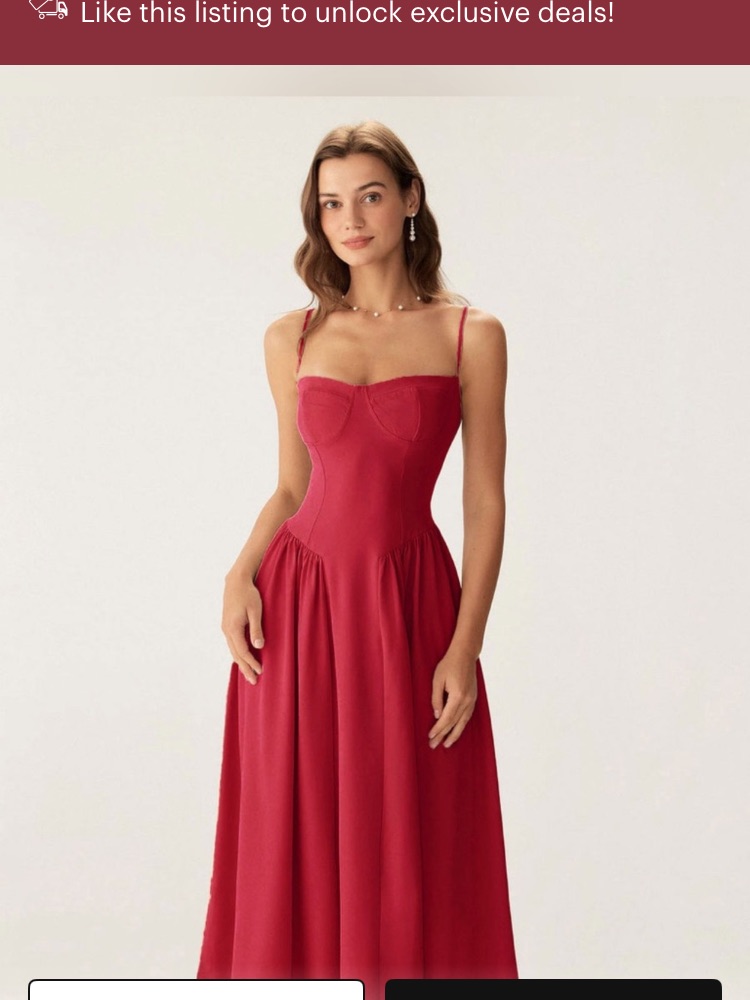 Red Spaghetti-Strap Maxi Dress - Elegant Fit-And-Flare